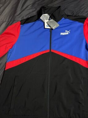 Puma Blue and Black Athletic Zip Jacket